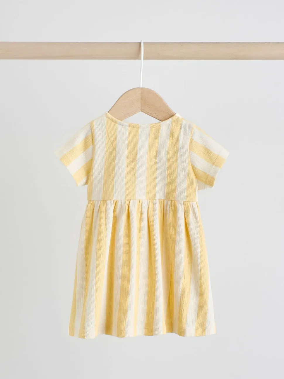 Jaune/Crème Pois/Rayure - Lot de 2 robes à manches courtes pour bébé (0mois à3ans)