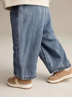 Jean bleu moyen - Barrel 100% Cotton Jeans (3mths-7yrs)