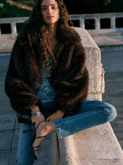 Jean bleu moyen - Jean colonne extensible Mom Comfort