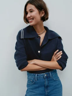 Jean bleu moyen - Jeans de jambe droite