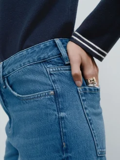 Jean bleu moyen - Jeans de jambe droite