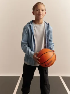 Jean délavé clair - Surchemise zippée 100% Coton à Sweats à capuche (3-16ans)