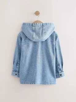 Jean délavé clair - Surchemise zippée 100% Coton à Sweats à capuche (3-16ans)