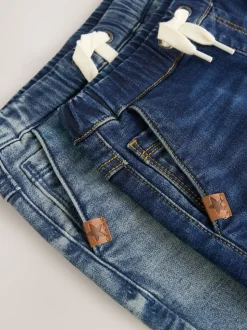 Jena bleu - Lot de 2 jeans jogging confort stretch (3mois-7ans)