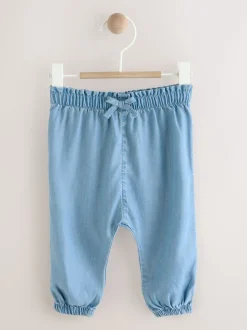 Jena bleu - Pantalon bébé en tencel (0mois à2ans)