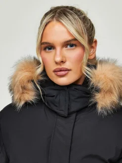 Jet Black - Veste Zavetti Canada Olivia Bomber 100% coton pour femme