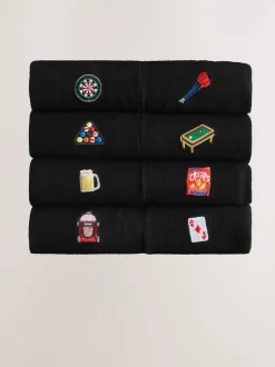 Jeux noirs - Paquet de chaussettes brodées amusantes 8