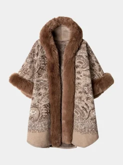 Joe Browns Couverture vintage en fausse fourrure à motifs