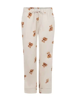 Jogging Hunkemoller gris en flanelle ours droit