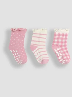 Jojo Maman Bébé Chaussettes en coton à volants 3 Lot