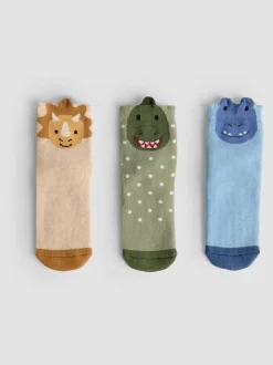 JoJo Maman Bébé 3-Lot dinosaures extra épais Chaussettes