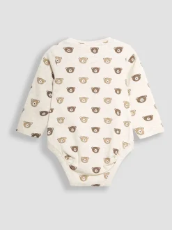 Jojo Maman Bébé Ours imprimé et Appliqué Pocket Bodies 2 Pack