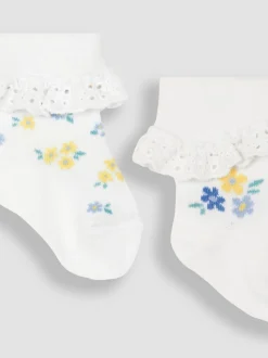 Jojo Maman Bébé 2{Paquet de chaussettes à froufrous