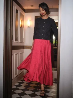 Jupe mi-longue en jacquard FatFace