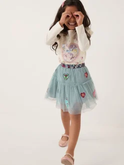 Jupe Monsoon en tulle avec ornements cœur