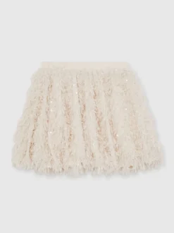 Jupe Reiss Roxy ornée de sequins en tissu moelleux