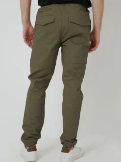 kaki - Pantalon Threadbare style jogger à cordon de serrage