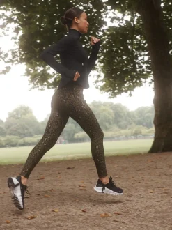 Kaki imprimé animal - Legging d’extérieur doublé en polaire à poignée chaude