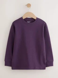 Kaki/Fauve/Violet/Marine - Lot de 4 T-shirts à manches longues et confortables (3-16ans)