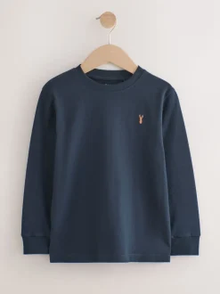 Kaki/Fauve/Violet/Marine - Lot de 4 T-shirts à manches longues et confortables (3-16ans)