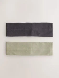 Khaki/Gris - Bandeaux en jersey 2 Pack