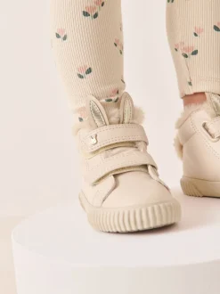 Lapin blanc os - Baskets montantes à lanières à fermeture par effleurement