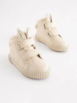 Lapin blanc os - Baskets montantes à lanières à fermeture par effleurement