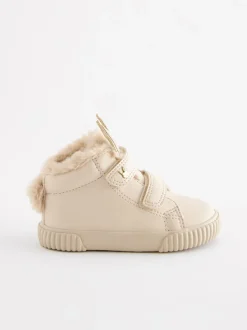 Lapin blanc os - Baskets montantes à lanières à fermeture par effleurement