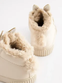 Lapin blanc os - Baskets montantes à lanières à fermeture par effleurement