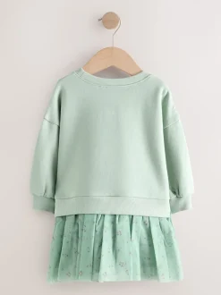 Lapin bleu - Robe de soirée en sweat (3 mois-7 ans)