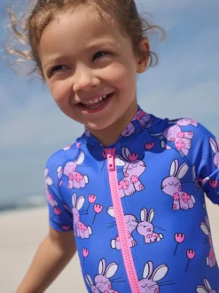 Lapin Bleu cobalt - Maillot de bain Sunsafe (3mths-10yrs)