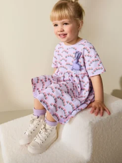 Lapin lilas - Robe en jersey (3mois à7ans)