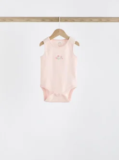 Lapin rose - Paquet de bodys pour bébé avec gilet 5