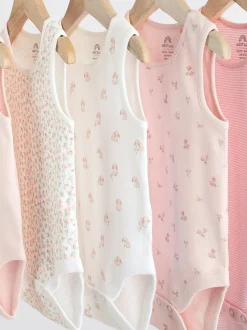 Lapin rose - Paquet de bodys pour bébé avec gilet 5