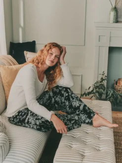 Laura Ashley Pyjama pointelle à manches longues