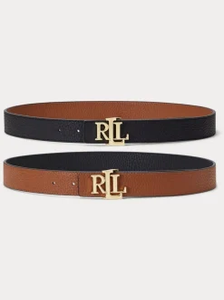 Lauren Ralph Lauren 2.5cm Ceinture réversible en cuir galet à logo