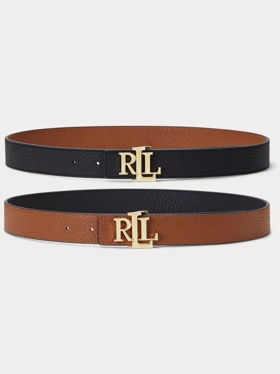 Lauren Ralph Lauren 2.5cm Ceinture réversible en cuir galet à logo