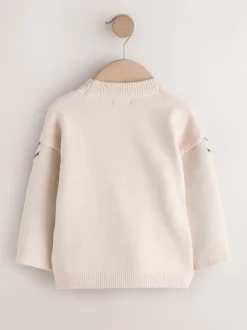 Légumes neutres - Pull col rond en maille (3mois-7ans)