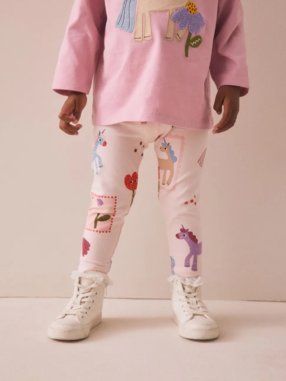 Licorne rose - Lot de 3 leggings (3mois-7ans)