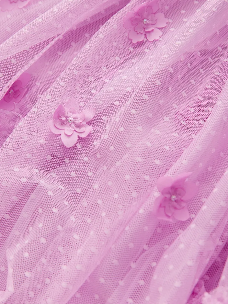 lilas - Robe de fleur en maille (3-16ans)