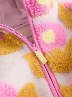 Lilas imprimé floral - Polaire zippée (3mois-7ans)
