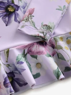 Lilas violet à fleurs - Ensemble de natation Sunsafe (3mths-7yrs)