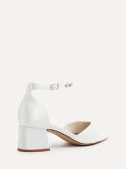 Linzi Mariage Jordanna Low Block Court talons With Embellished Ankle Strap