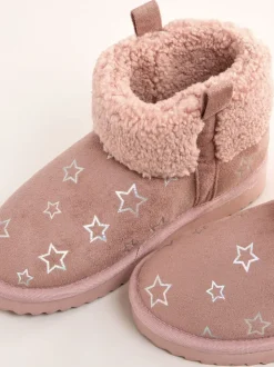 Lipsy Chaussons bottes à enfiler imprimées doublées de faux shearling