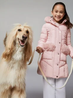 Lipsy Doudoune matelassée à bordure en fausse fourrure d’épaisseur moyenne (5-16ans)