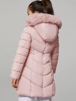 Lipsy Doudoune matelassée à bordure en fausse fourrure d’épaisseur moyenne (5-16ans)