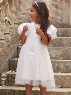 Lipsy Flower Girls Manche Bouffante Occasion Robe ({}2-13ans)