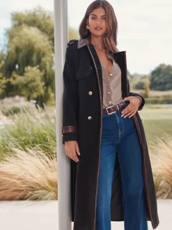 Lipsy Manteau long militaire à double boutonnage