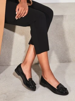 Lipsy Patent Chaussures plates Tassel Mocassins