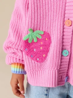 Little Bird by Jools Oliver Cardigan en maille à col en V et fraise